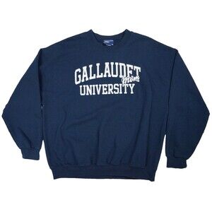 Gallaudet University Sweatshirt‎ Women's Size XL Mom Navy Blue College